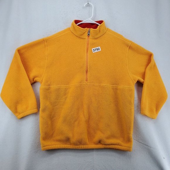 Lands End Sweater Men's Long Sleeve 1/4 Zip Polartec Pullover Yellow Extra Large - Picture 12 of 12